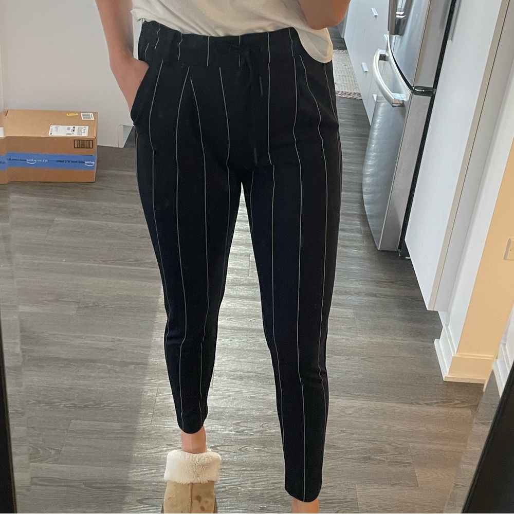 Tall Drawstring Navy Pants - Picture 5 of 5